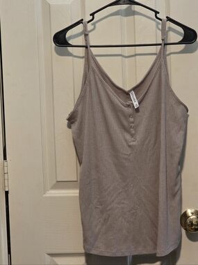 💥 $10 Or 💥 5 For $25 💥  Zenana Ribbed Scoop Cami - Taupe